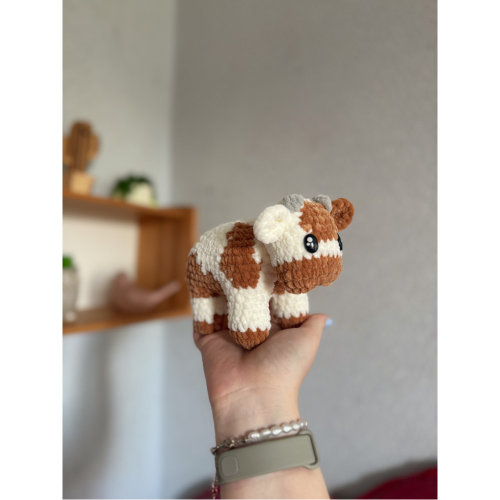 Плюшева іграшка Корівка коричнева