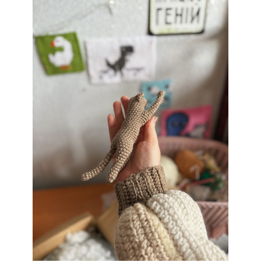 Мʼяка іграшка Котик що потягується