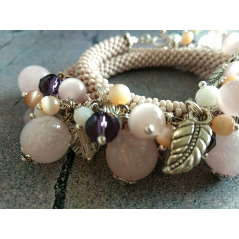 Жіночий браслет-трансформер "Французська пудра". 