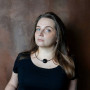 Кольє-чокер з агатом "Оксамитова ніч"