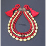 Намисто з коралу і жадеіту "Червоне літо".