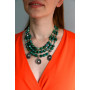 Ексклюзивне намисто "Докія" Агат, 3 ряди, 48 см