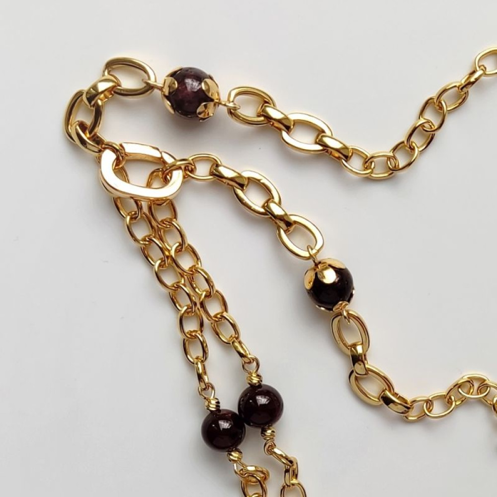 "Гранатова спокуса" Ларіат довжиною 90 см