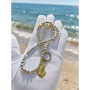 «Marine Gold» Кольє з гематиту (геметину)