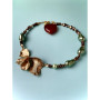 «Золота квітка» кольє з Майоркою і гематитом