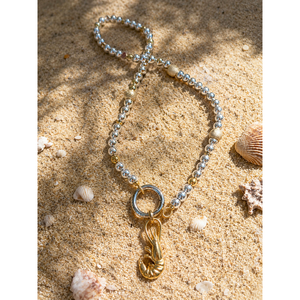 «Marine Gold» Кольє з гематиту (геметину)