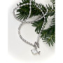 «Срібляста рибка» кольє з натуральних сірих перлів 