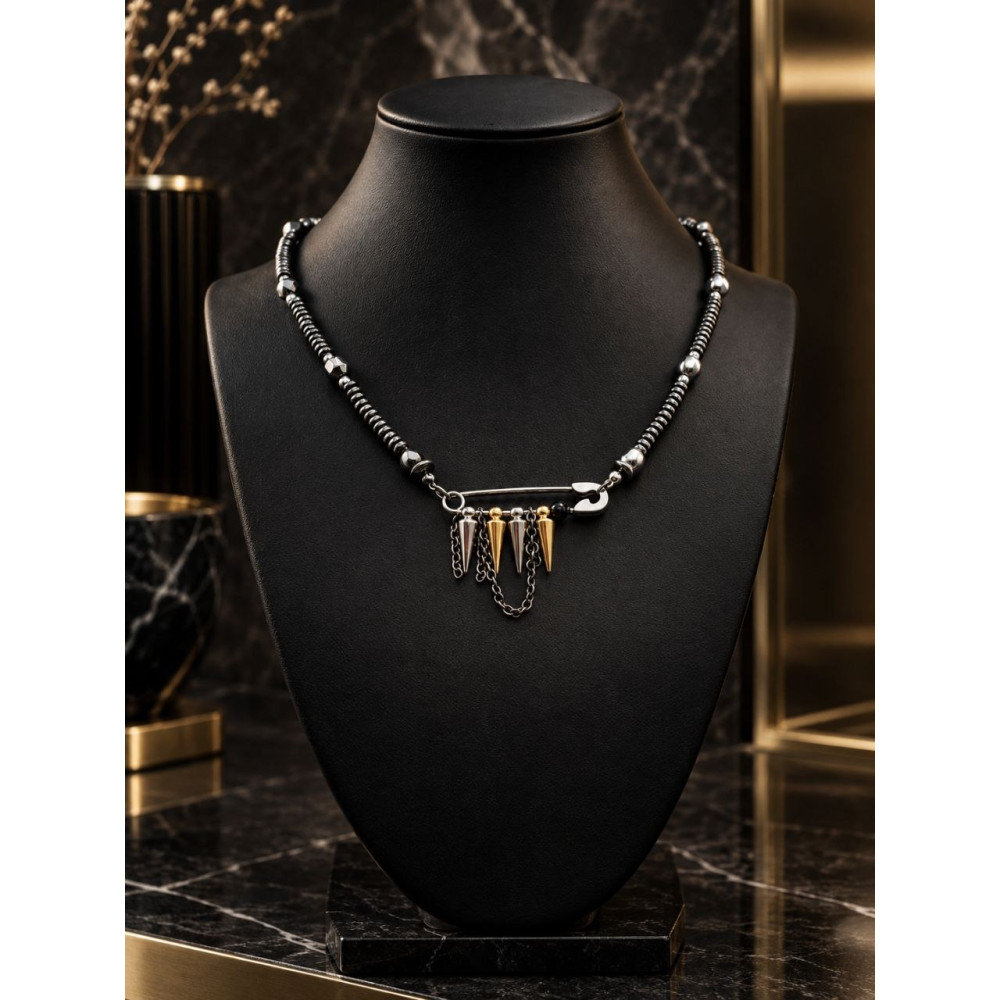 STEEL ATTITUDE Кольє з гематиту та сталі.