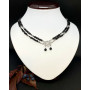 «Чорне сяйво» подвійне кольє з чорної шпінелі
