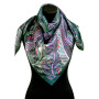 Хустка "Чарівні Трави". Зелена. 90х90 см 