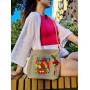 Бежева сумочка з вишивкою "Повітруля" (61007)
