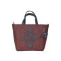 Сумка з фетру "Віра" бордова з аплікацією (13029)