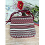 Маленька етносумка з бордовим орнаментом (31002)