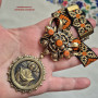 Латунний дукач з коралом і Покровою 