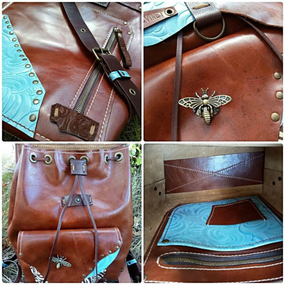 Шкіряний рюкзак «Butterfly»