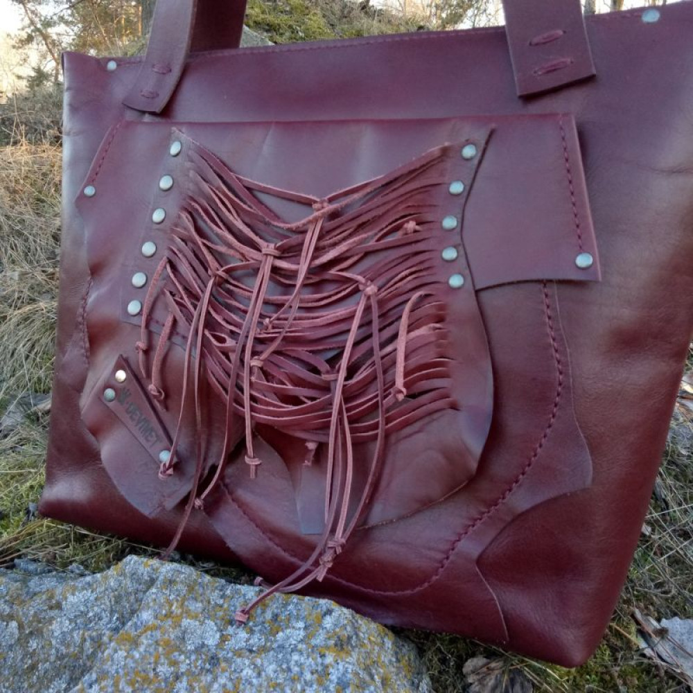 Шкіряна сумка "Burgundy"