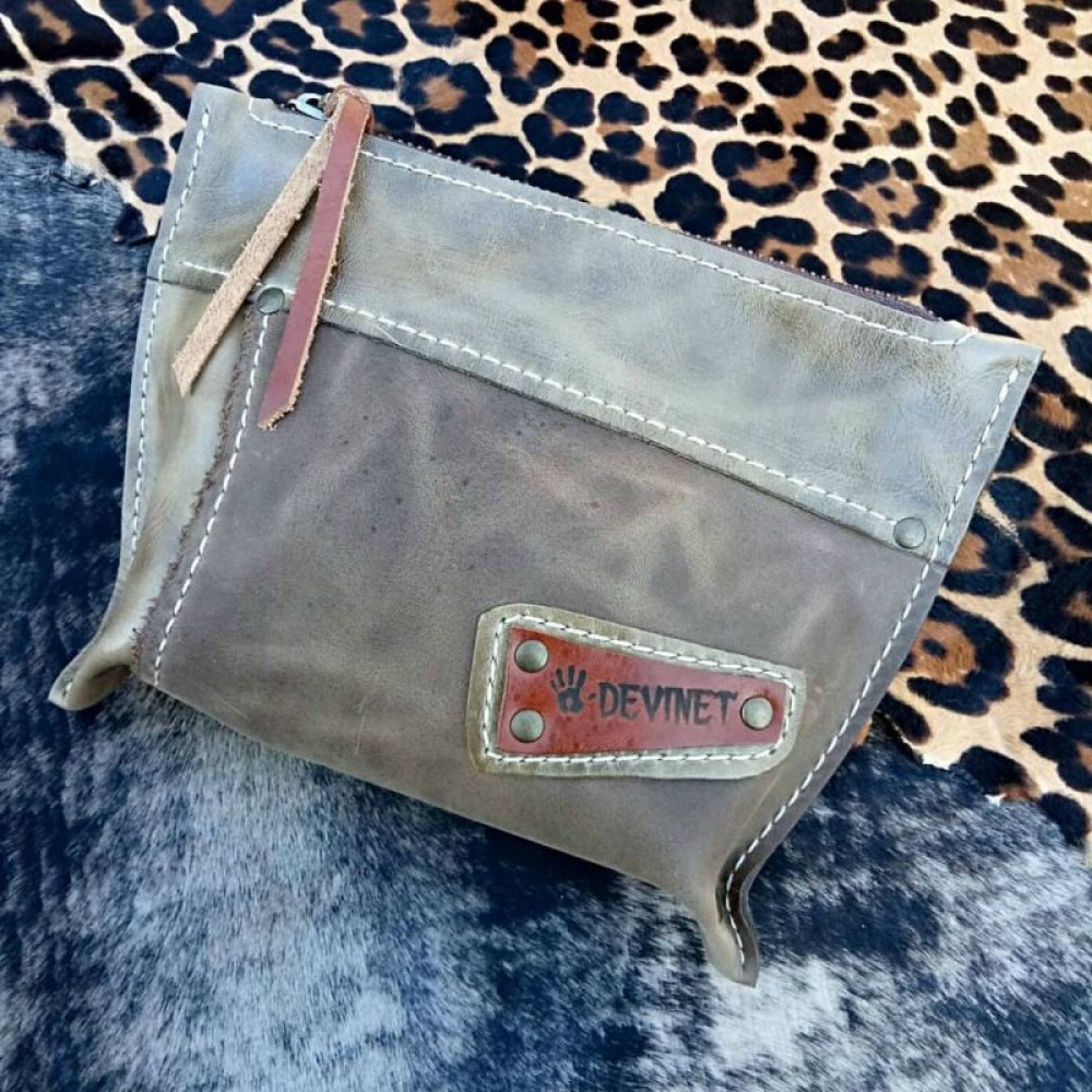 Шкіряна косметичка «Olive»