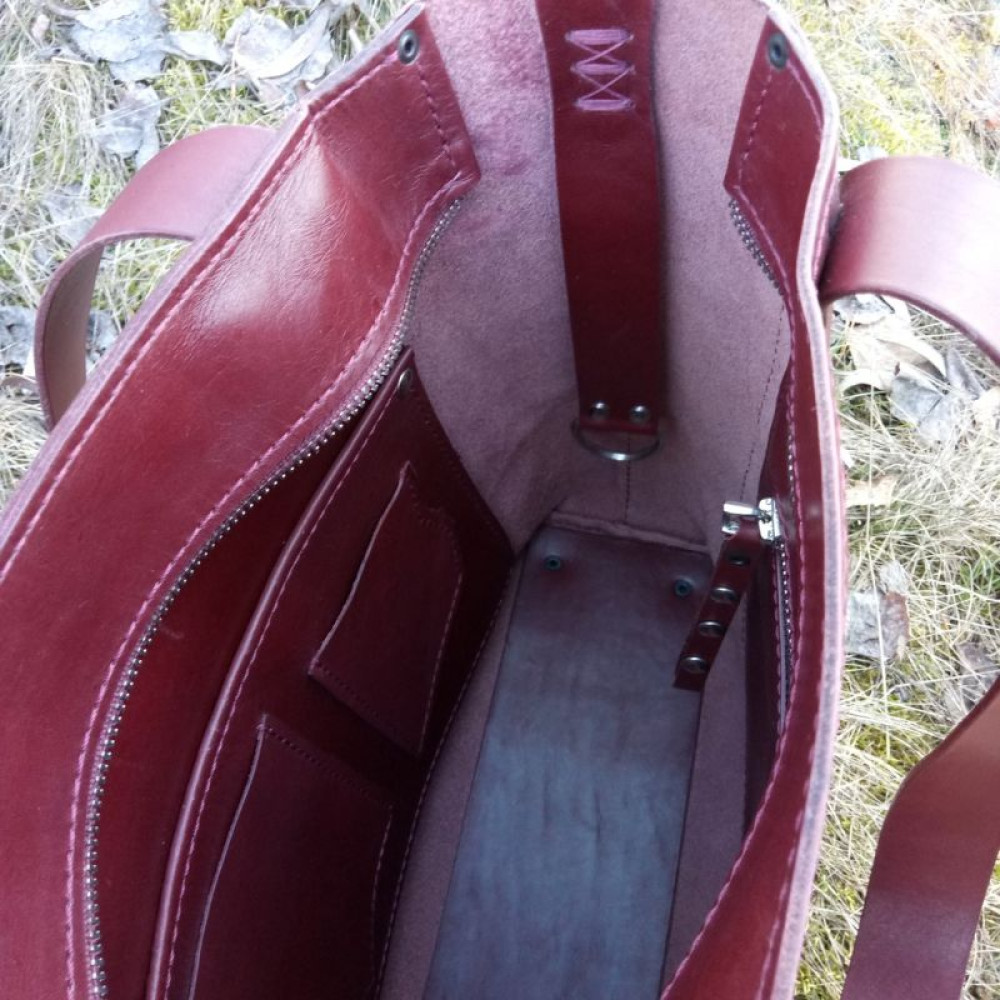 Шкіряна сумка "Burgundy"