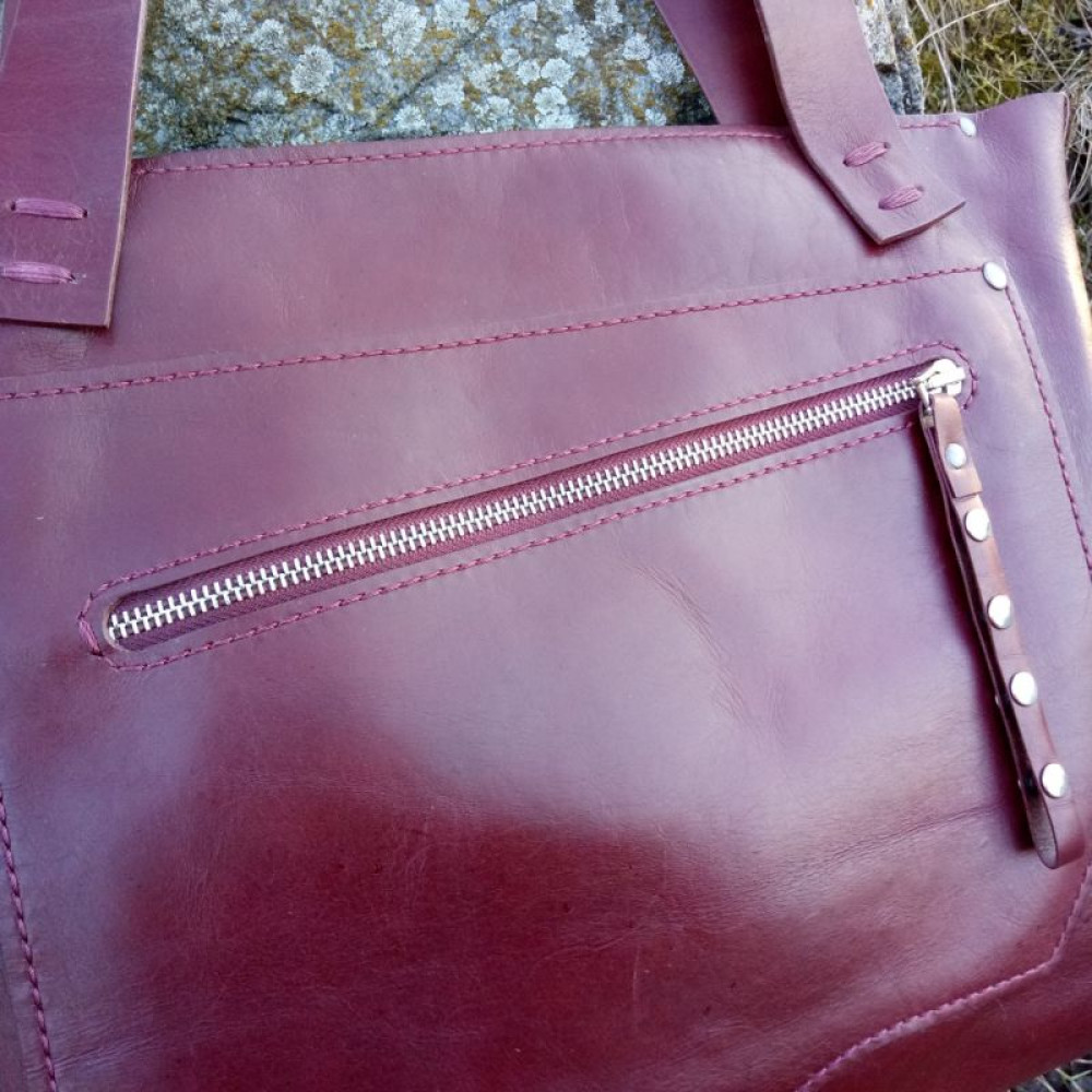 Шкіряна сумка "Burgundy"