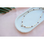 Минималистичный чокер из жемчуга и граната с подвеской сердечком , жемчужный чокер с сердечком 