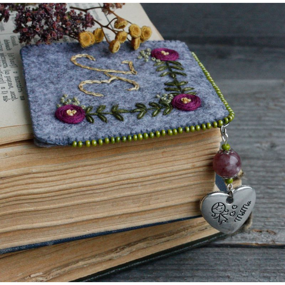Іменна закладка для книг кутик з монограмою Іменний подарунок день матері