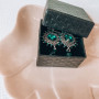 Сережки з кристалами Swarovski і гіпоалергенної фурнітурою.
