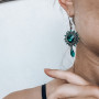 Сережки з кристалами Swarovski і гіпоалергенної фурнітурою.