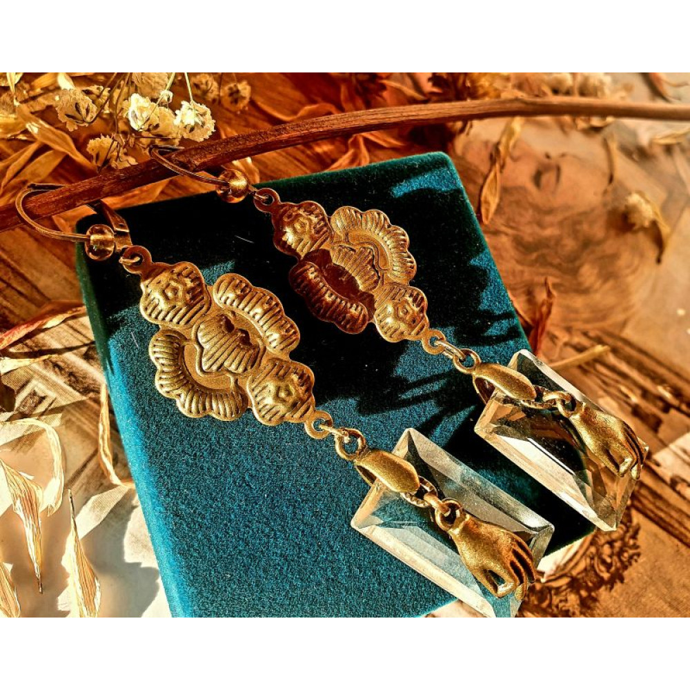 Сережки з кристалами Swarovski ,,Перемога світла"