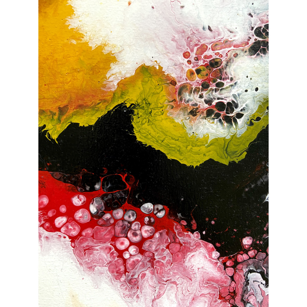 Особлива абстракція в техніці Fluidart art «Зародження»