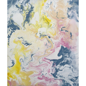 Ніжна картина в техніці Fluidart