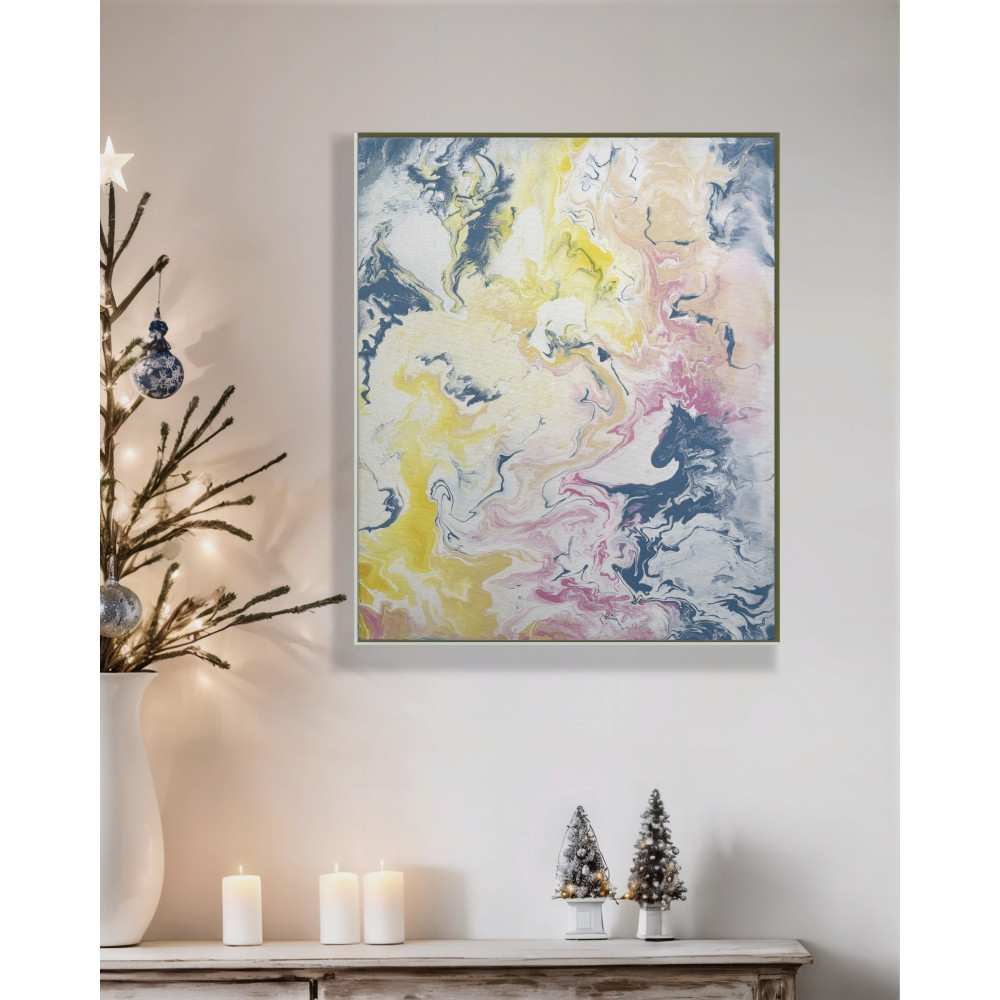Ніжна картина в техніці Fluidart
