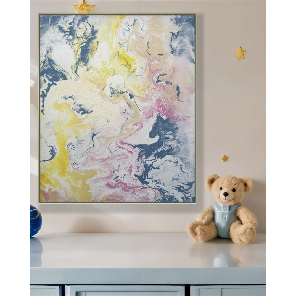 Ніжна картина в техніці Fluidart