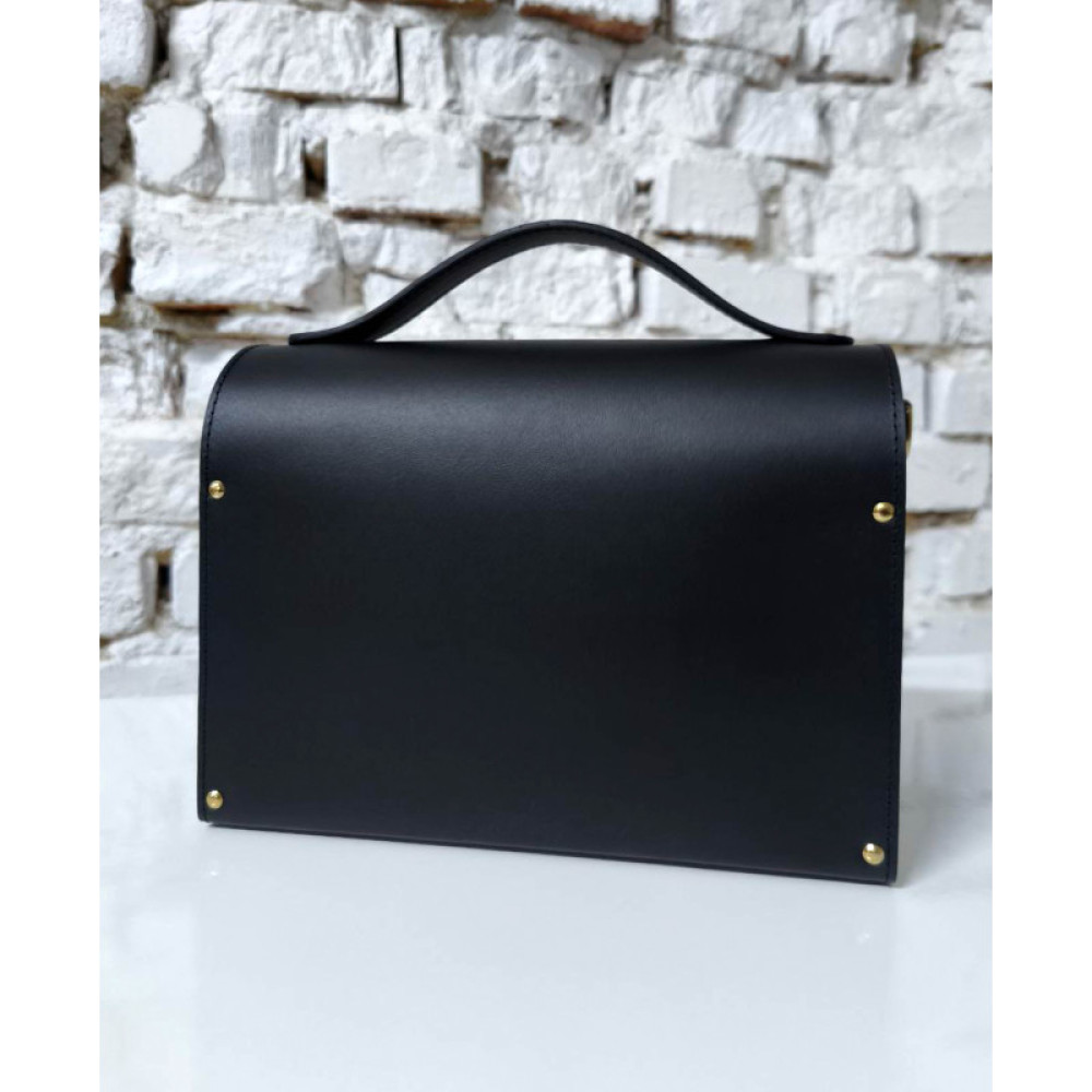 Чорна сумка ручної роботи з дерева, бурштину та шкіри AMBER BLACK Voronetskyi Family Atelier