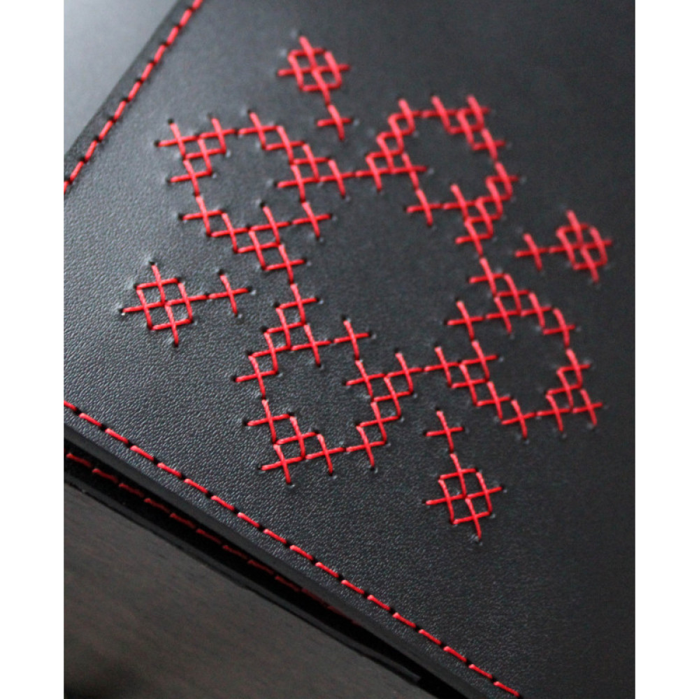 Чорно-червона сумка RED&BLACK — шкіряний клатч ручної роботи Voronetskyi Family Atelier