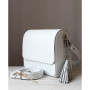 Каркасна біла сумка з натуральної шкіри WHITE ELEGANCE Voronetskyi Family Atelier
