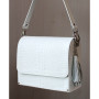Каркасна біла сумка з натуральної шкіри WHITE ELEGANCE Voronetskyi Family Atelier