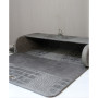 Сірий шкіряний подовжений клатч з боковинами у шкірі DAZE GREY Voronetskyi Family Atelier