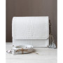 Каркасна біла сумка з натуральної шкіри WHITE ELEGANCE Voronetskyi Family Atelier