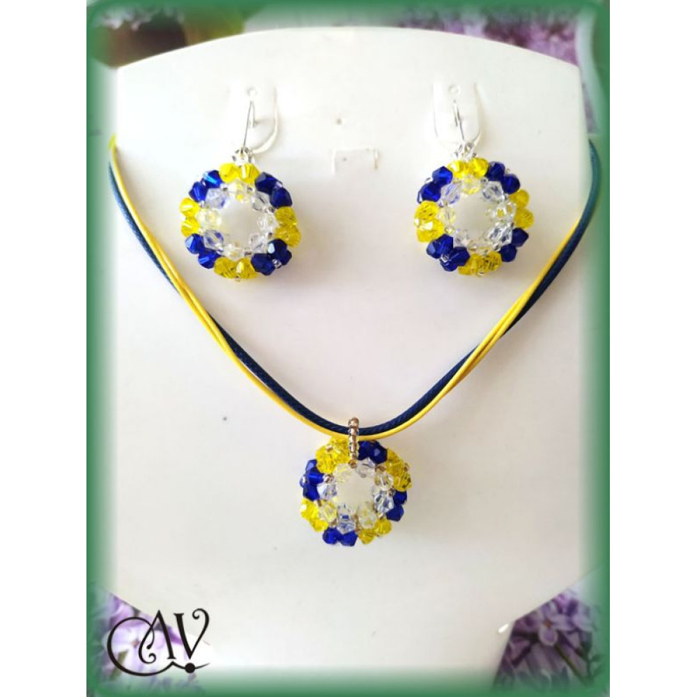Сережки з біконусів
