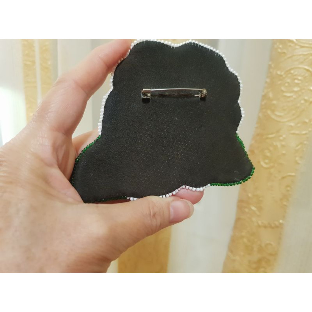 Брошка "Квітка гібіскуса"