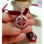 Підвіска з Оберегом Алатир. Мікровишивка. Микровышивка. micro embroidery. 
