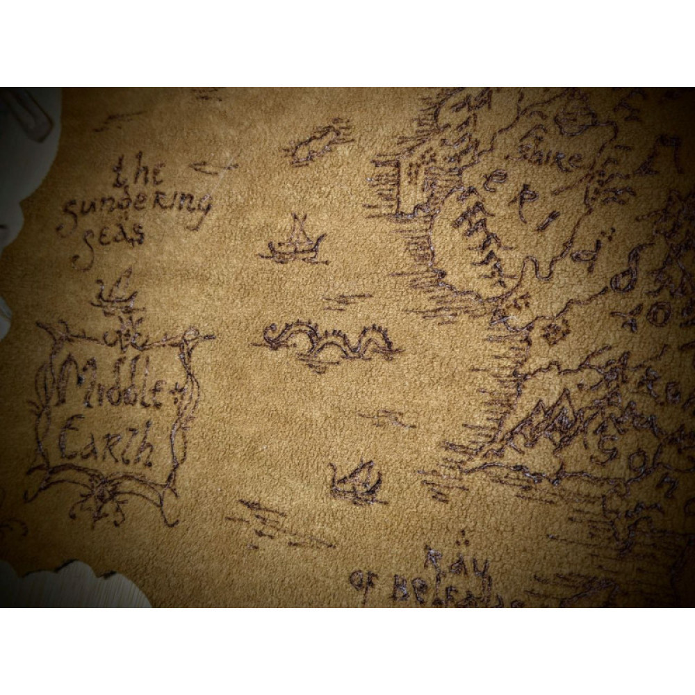 Мапа Середзем`я Lord of the rings Middle Earth map hand made замша ручна робота гарний подарунок