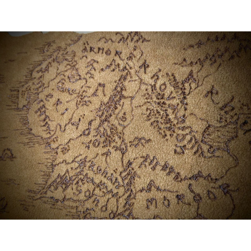 Мапа Середзем`я Lord of the rings Middle Earth map hand made замша ручна робота гарний подарунок