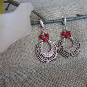 Сережки з коралу " Етно-1"