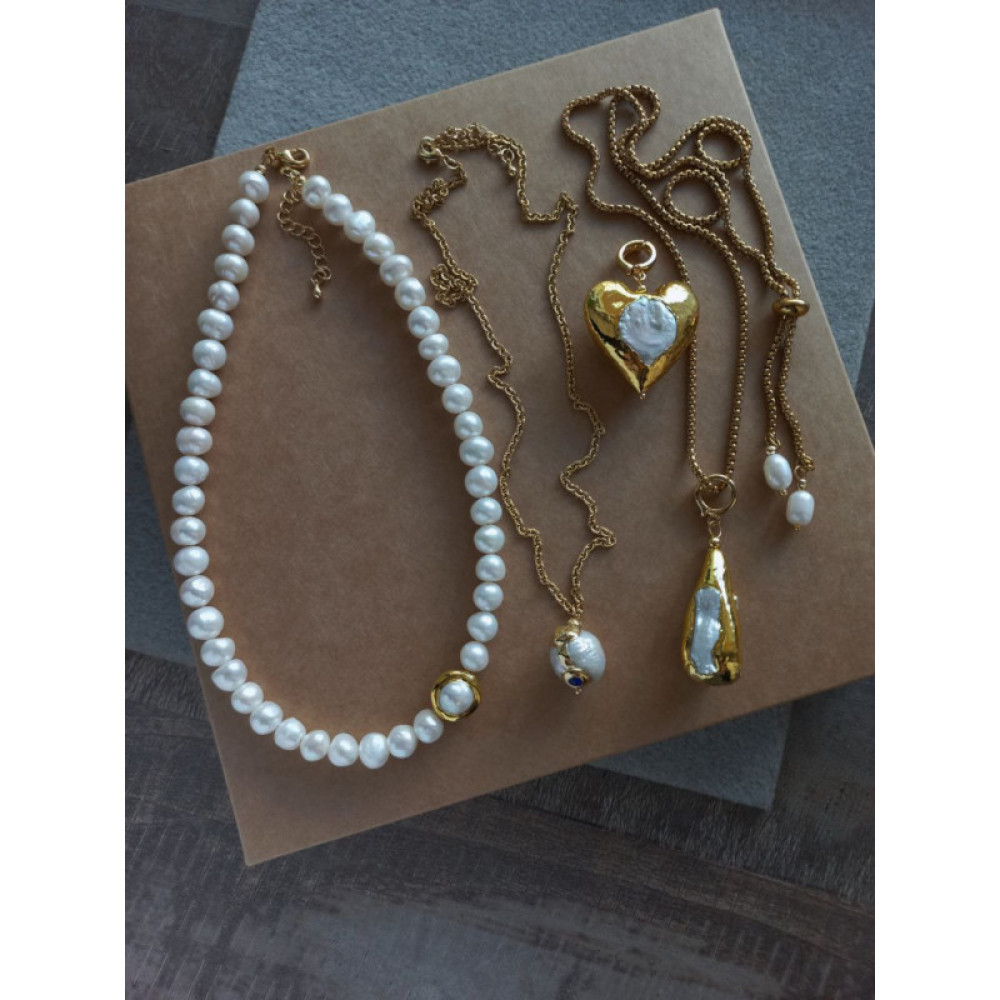 Адвент календар з прикрасами з натурального каміння "Магія перлин" на 25 діб річкові перлини перли