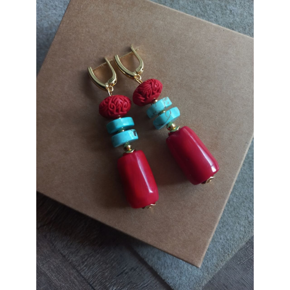 Сережки з коралу
