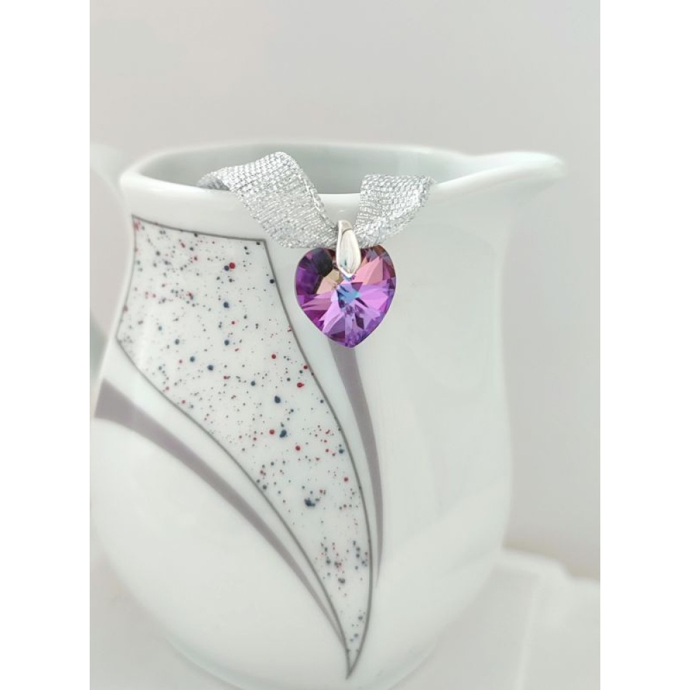 Підвіска серце 14мм Swarovski Vitrail Light