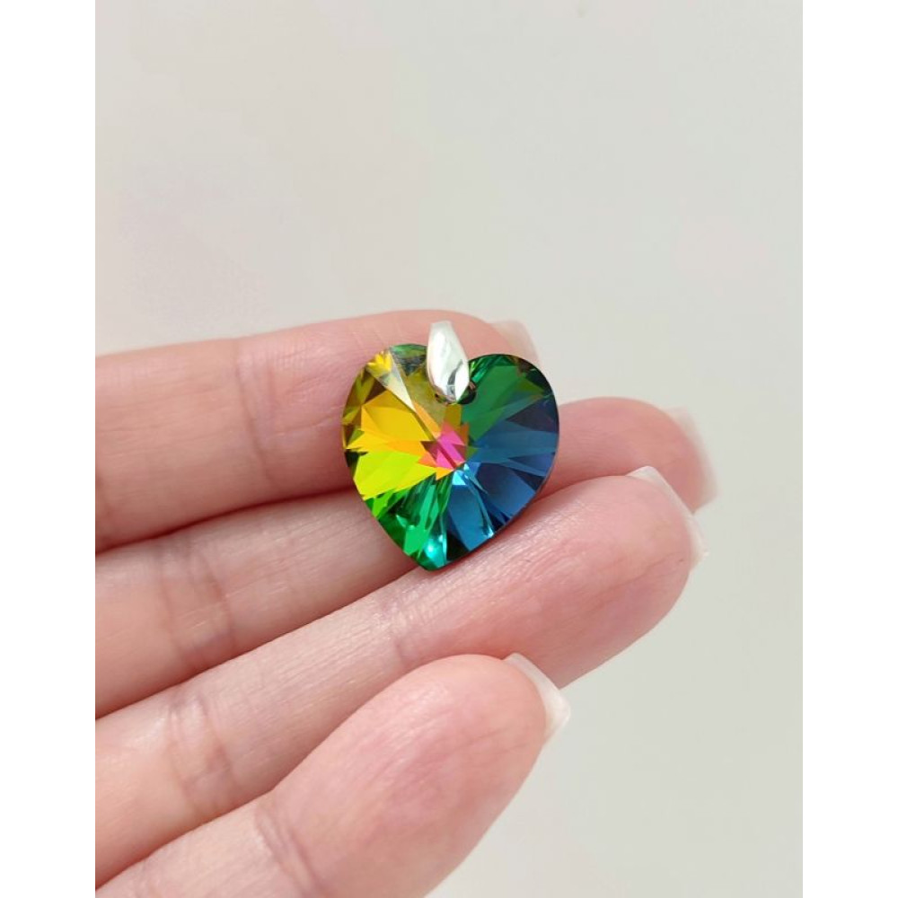 Підвіска серце 18мм Swarovski Vitrail Medium