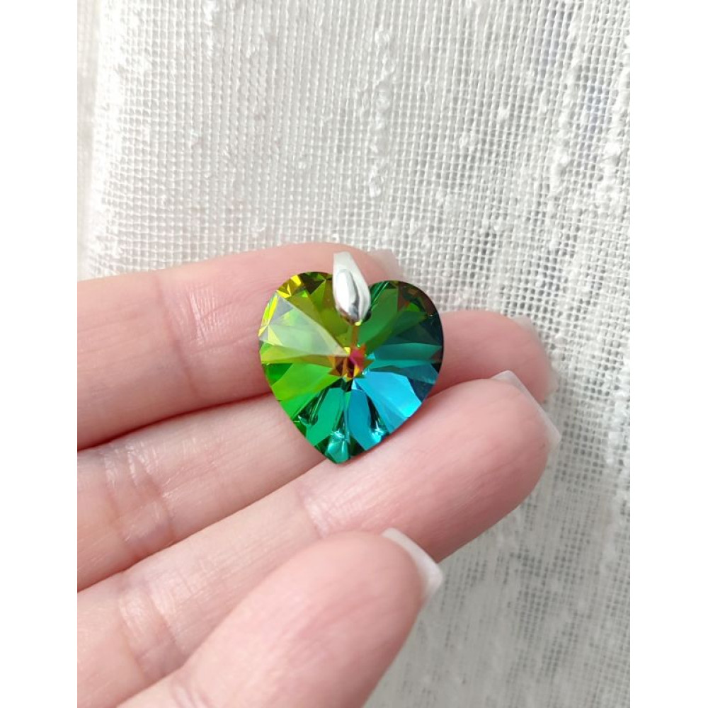Підвіска серце 18мм Swarovski Vitrail Medium