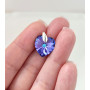Підвіска серце 14мм Swarovski Heliotrope